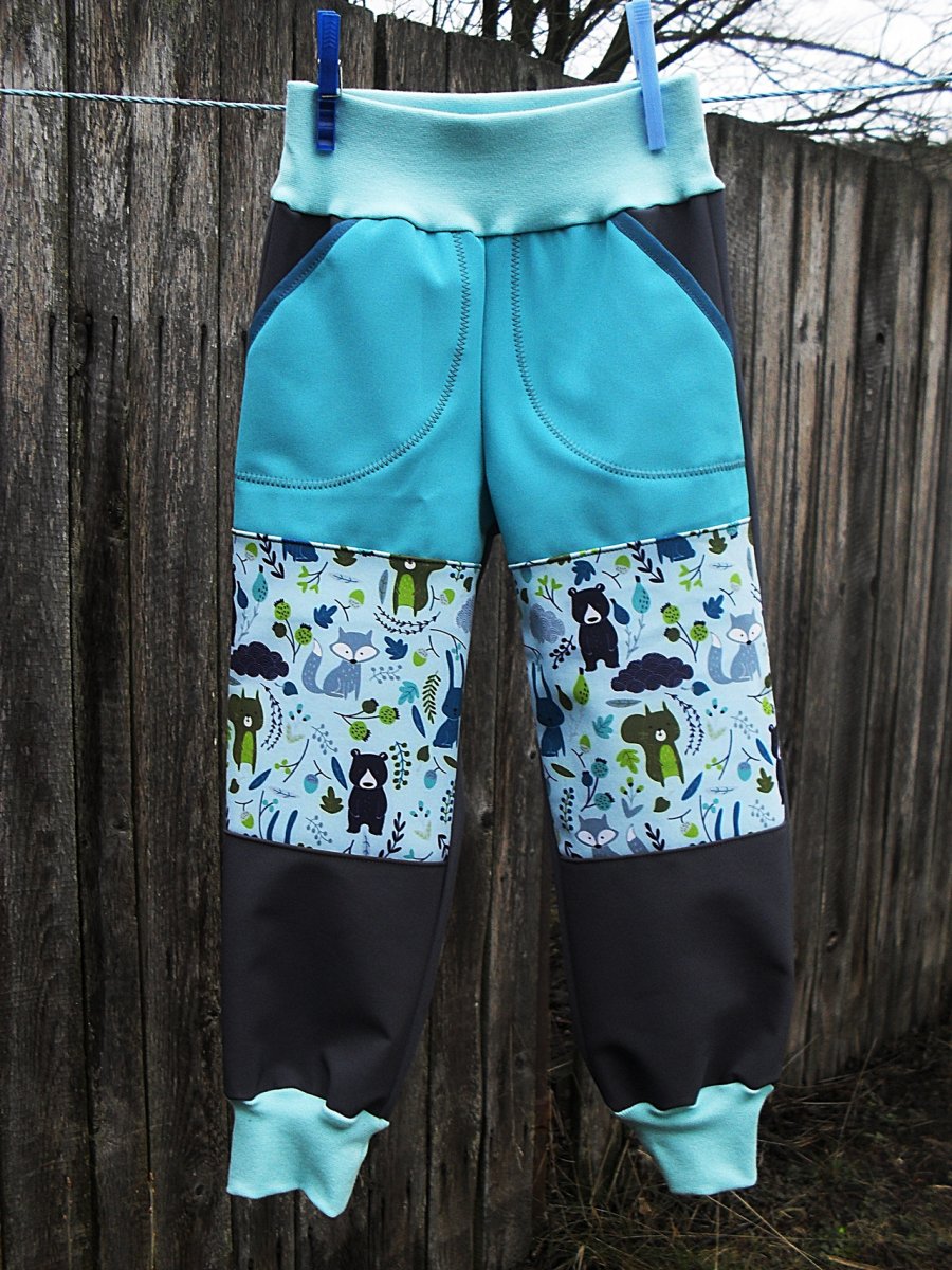 Softshellové kalhoty,vel.92-98,98-104