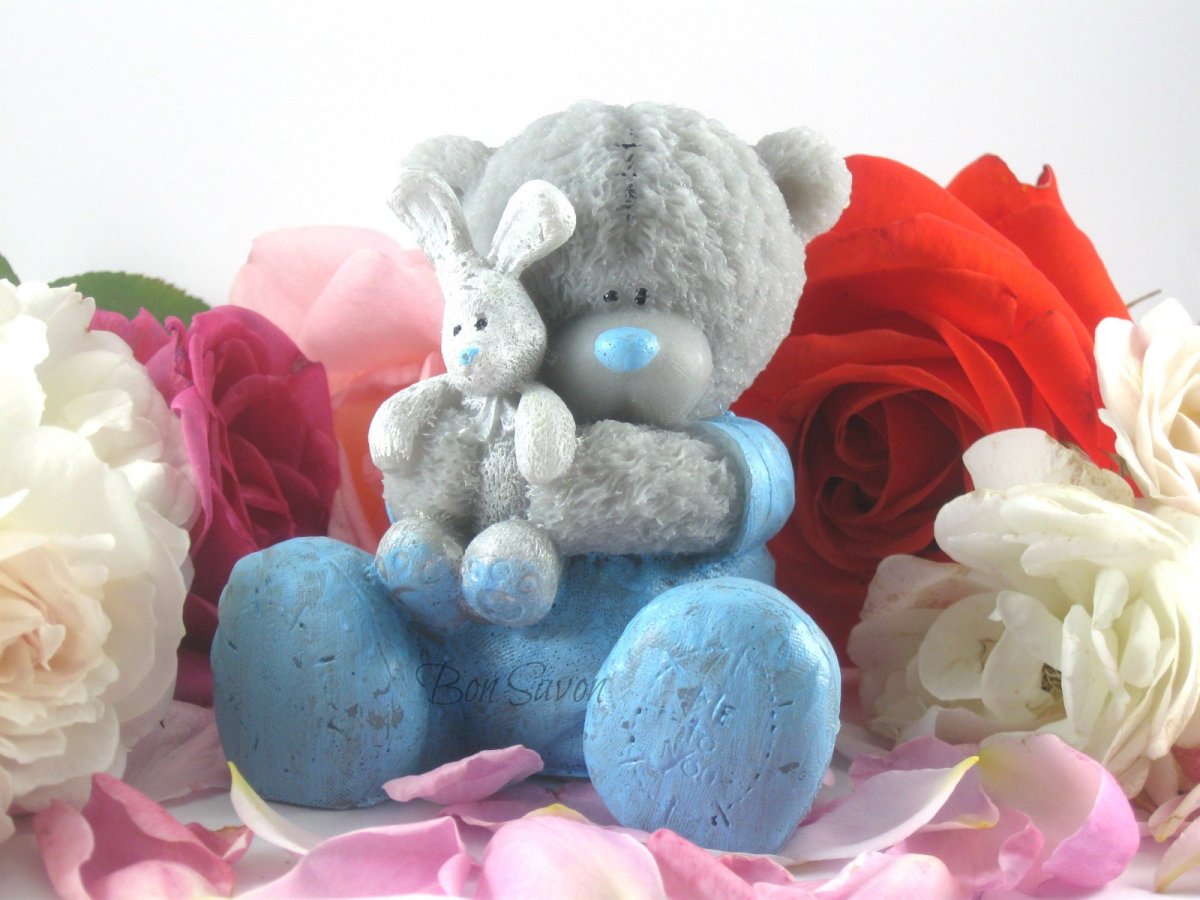 MEDVÍDEK TEDDY SE ZAJÍČKEM MODRÝ