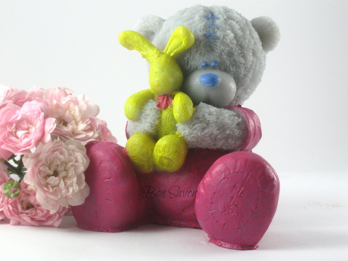 MEDVÍDEK TEDDY SE ZAJÍČKEM RŮŽOVÝ