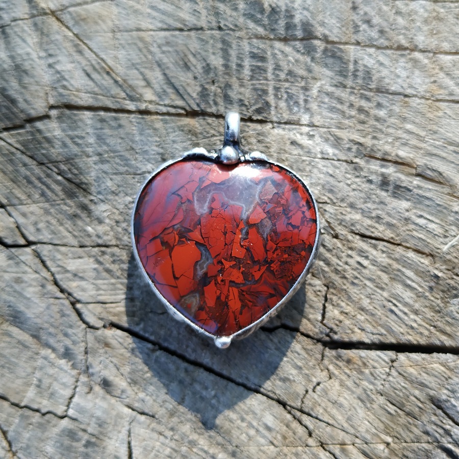 Srdce čarodějky - jaspis brekcie