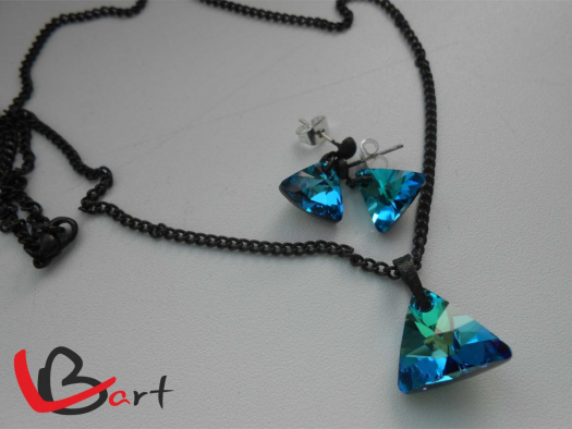 Set - Swarovski Elements bermuda blue P SS12