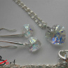 Set - Swarovski Elements white patina SS18