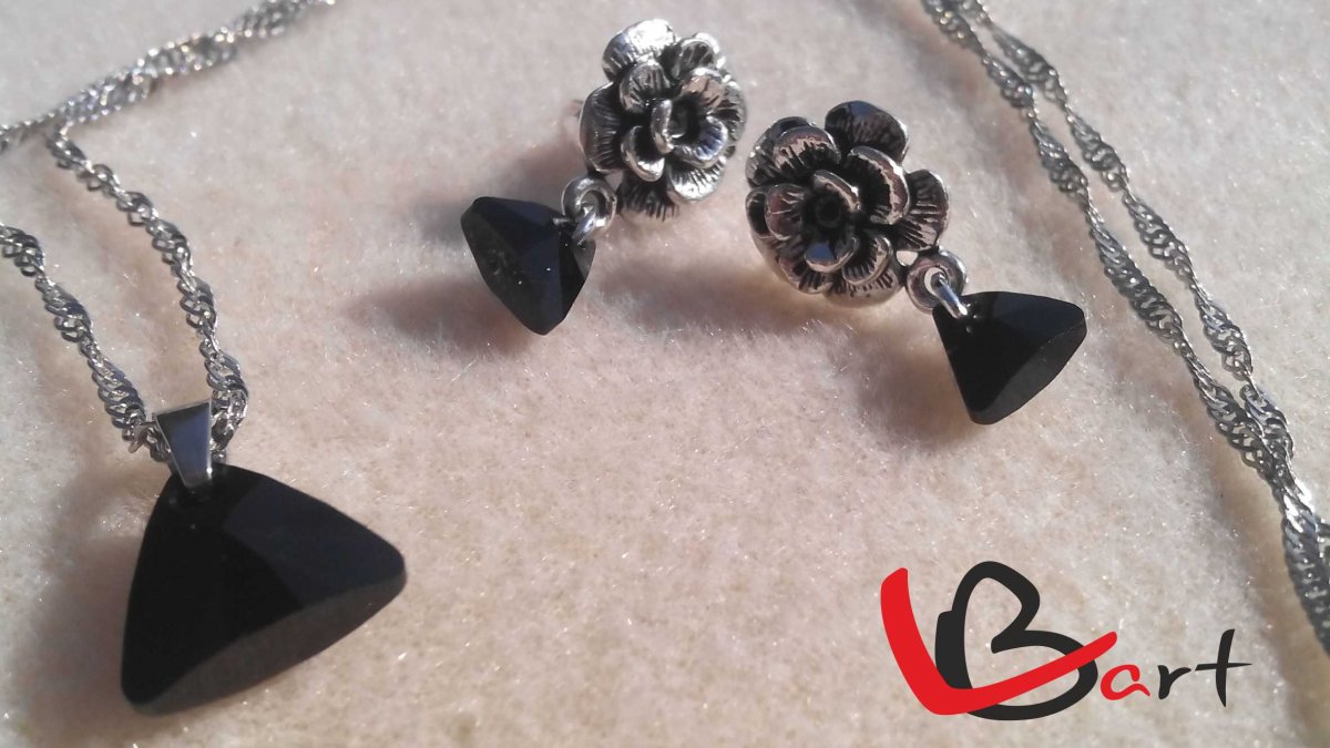 Set - Swarovski Elements jet SS26