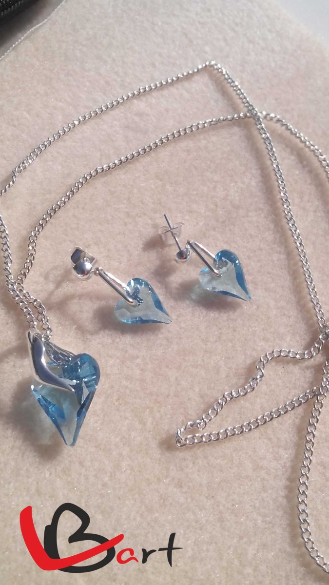 Set - Swarovski Elements aquamarine SS27