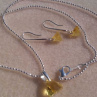 Set - Swarovski Elements light topaz SS29