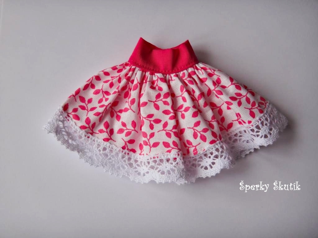 SU0070 - Bílorůžová kolová minisukně