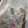 Dlouhé krémové ručně malované šaty Sanny