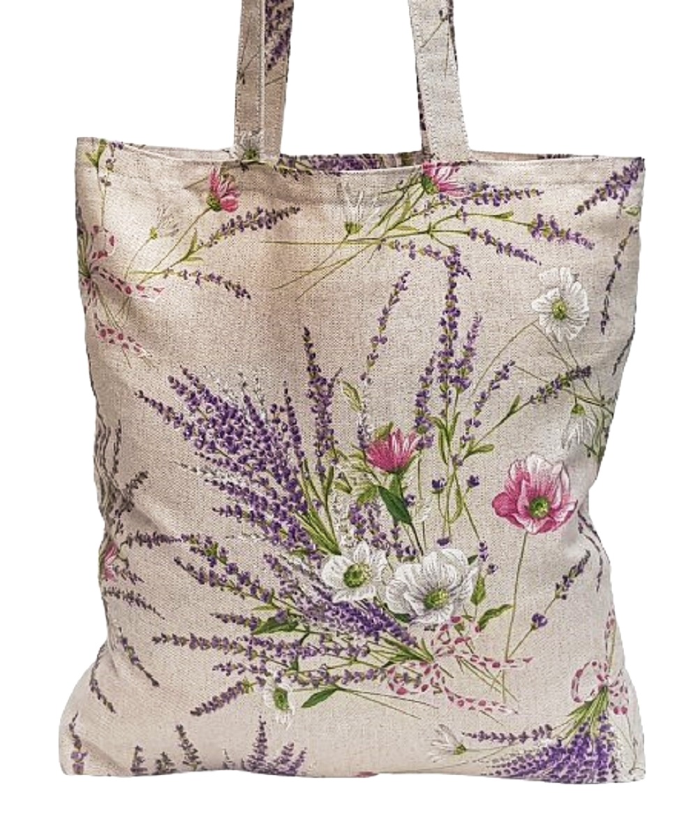 nákupní EKO taška na rameno - levandule, provance