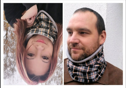 Tunel zimní    kostka a šedý flees