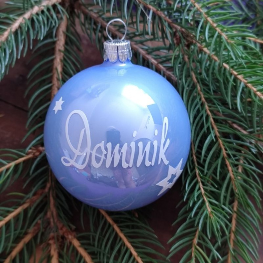 Skleněná vánoční ozdoba modrá blankyt
