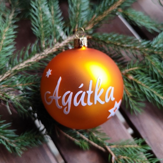 Skleněná vánoční ozdoba zlatá