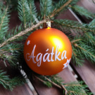 Skleněná vánoční ozdoba zlatá