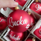 Skleněná vánoční ozdoba červená