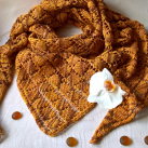 Skořice - šátek z buretového hedvábí