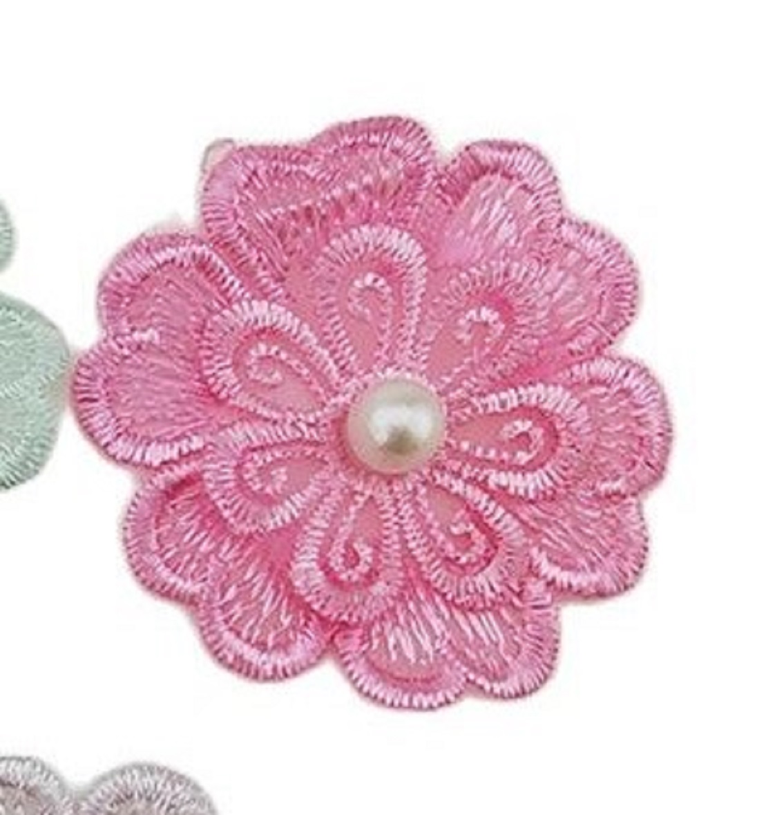 Krajkové 3D květiny našívací