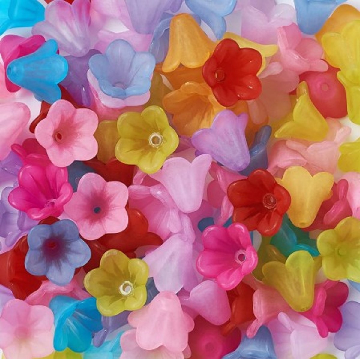 Akrylové korálky zvonečky - 10*15 mm - sada 20 ks