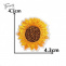 Vyšívané nažehlovací obrázky - slunečnice 43 mm