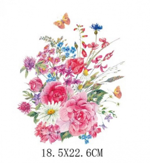 Nažehlovací obrázek květiny 18,5*22,6 cm