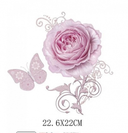 Nažehlovací obrázek růže 23*22 cm