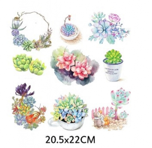 Nažehlovací obrázek "Kaktusy" 20*22 cm
