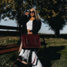 Kožená taška RUBY - starorůžová