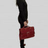 Kožená taška BOSTON - vínová