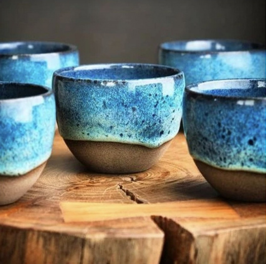 Glazování kávových kalíšků   