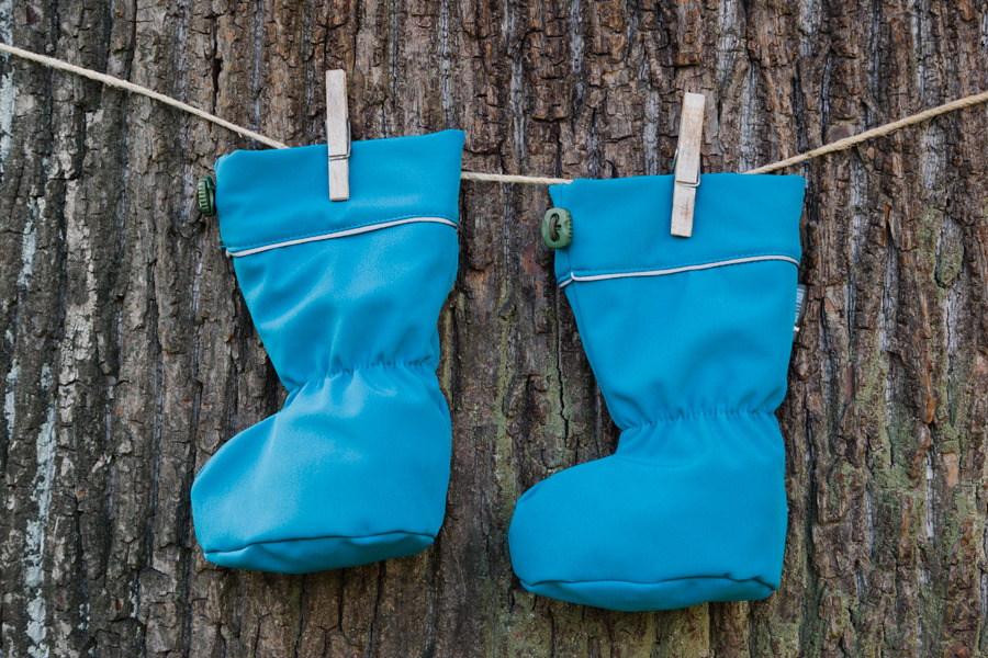 Merino Botičky -  Softshell /  Tyrkys