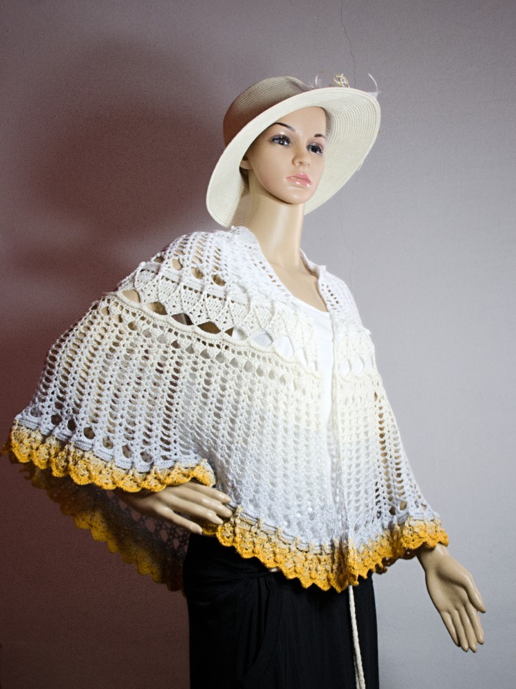 Šátek, pléd v barvách slunce