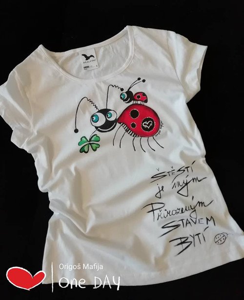 A K C E.....ŠTĚSTÍ - tričko dámské