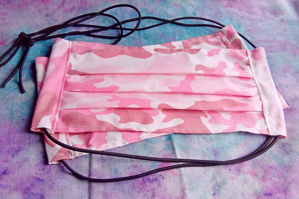 TEXTILNÍ ROUŠKA RŮŽOVÝ MASKÁČ