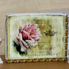 Kosmetická taštička ve vintage stylu s růží