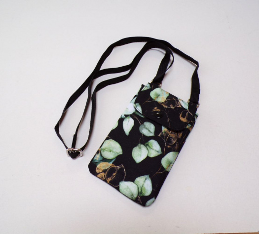 Kabelka na mobil crossbody - eukalyptus