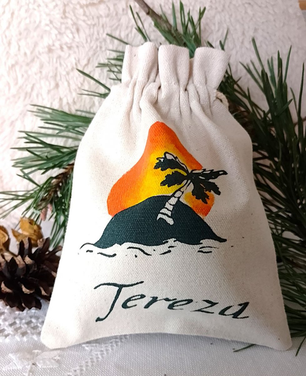 Malovaný dárkový pytlík - Tereza