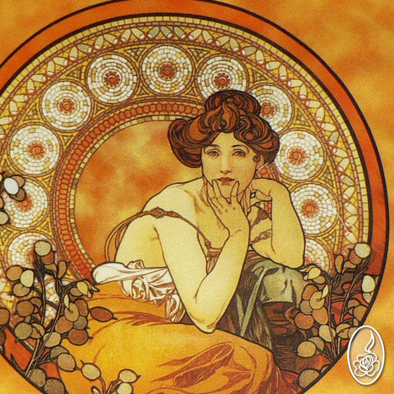 Látkový obrázek Alfons Mucha - Topaz1
