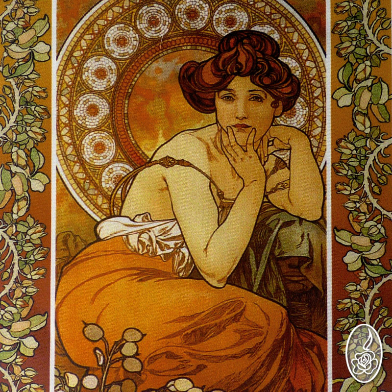 Látkový obrázek A.Mucha - Topaz4
