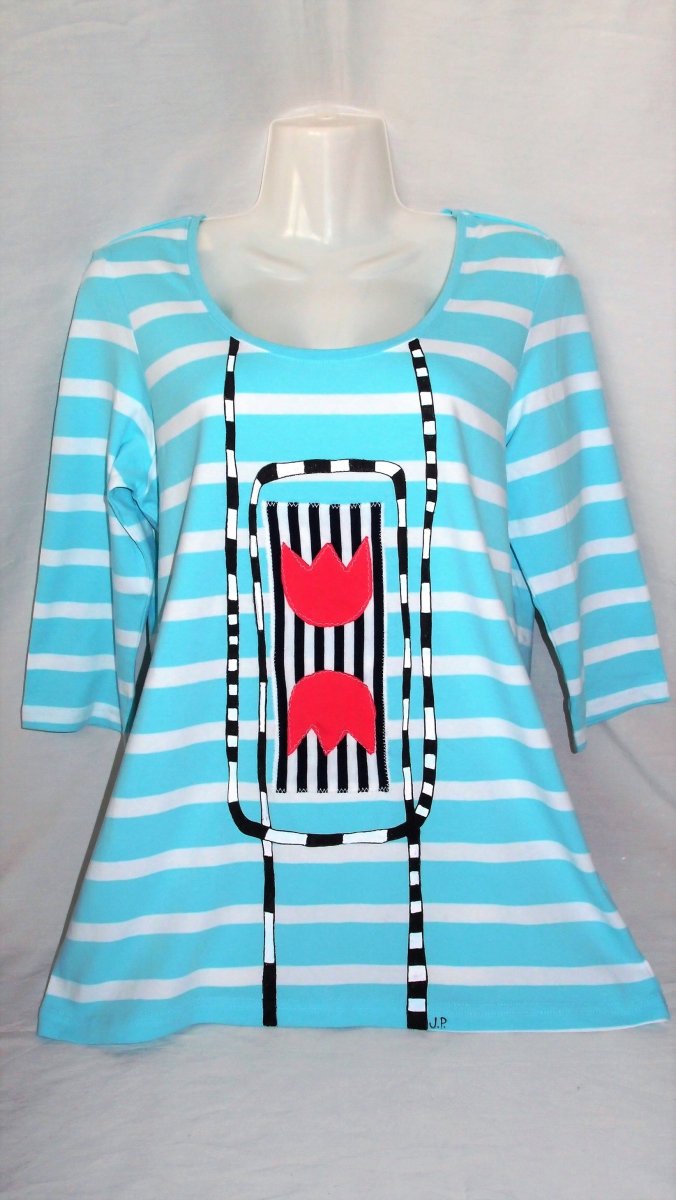 TULIPÁNY V PRUZÍCH (L/XL) - dámské tričko