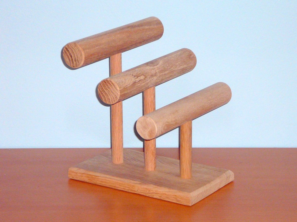 Třířadový stojan - dub