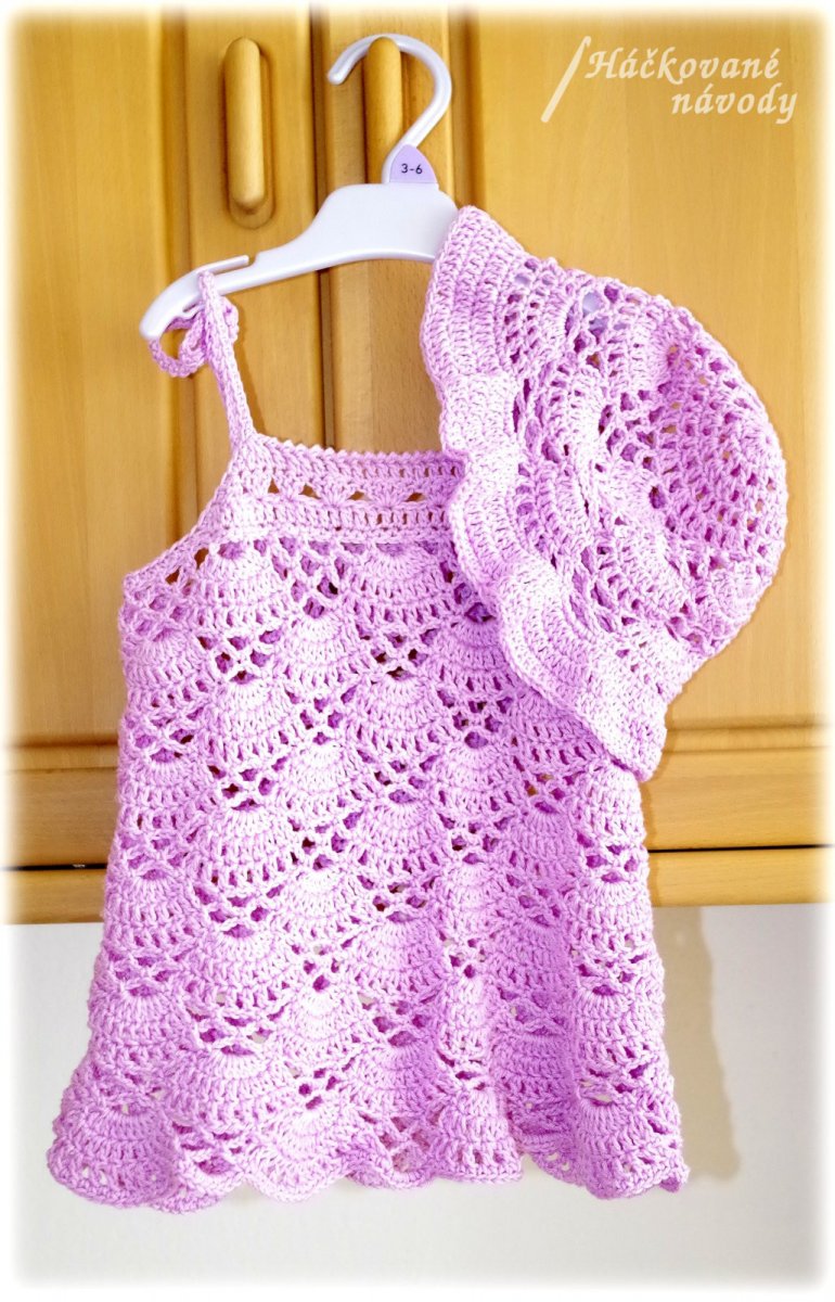 Návod na háčkované šatičky - tuniku - topík