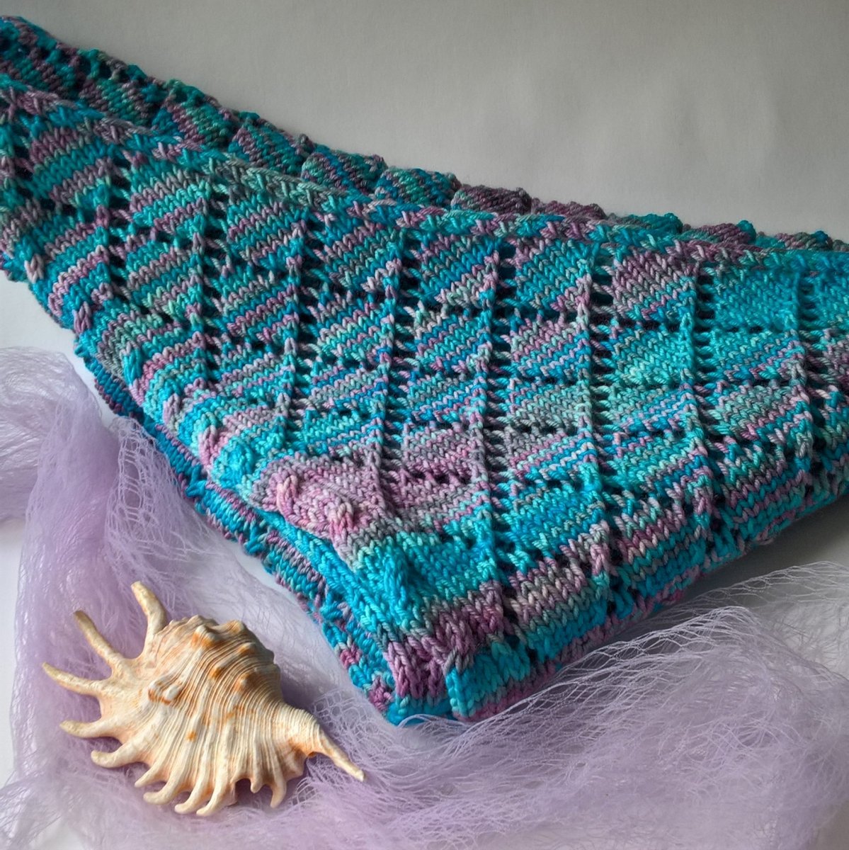 Letní vánek - šátek z merina