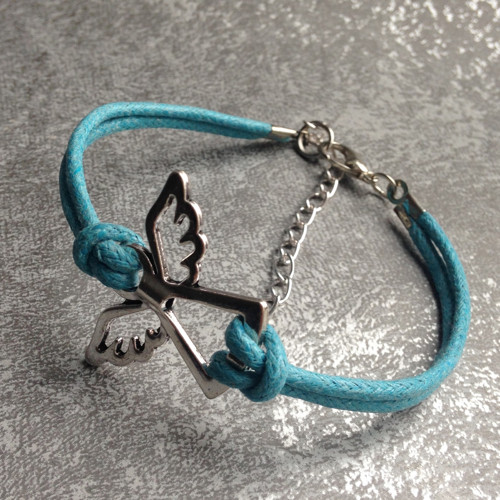 Tyrkysový náramek s andělem