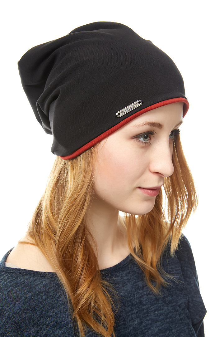 Homeless čepice AIDA / oboustranná , černá, kaštanová