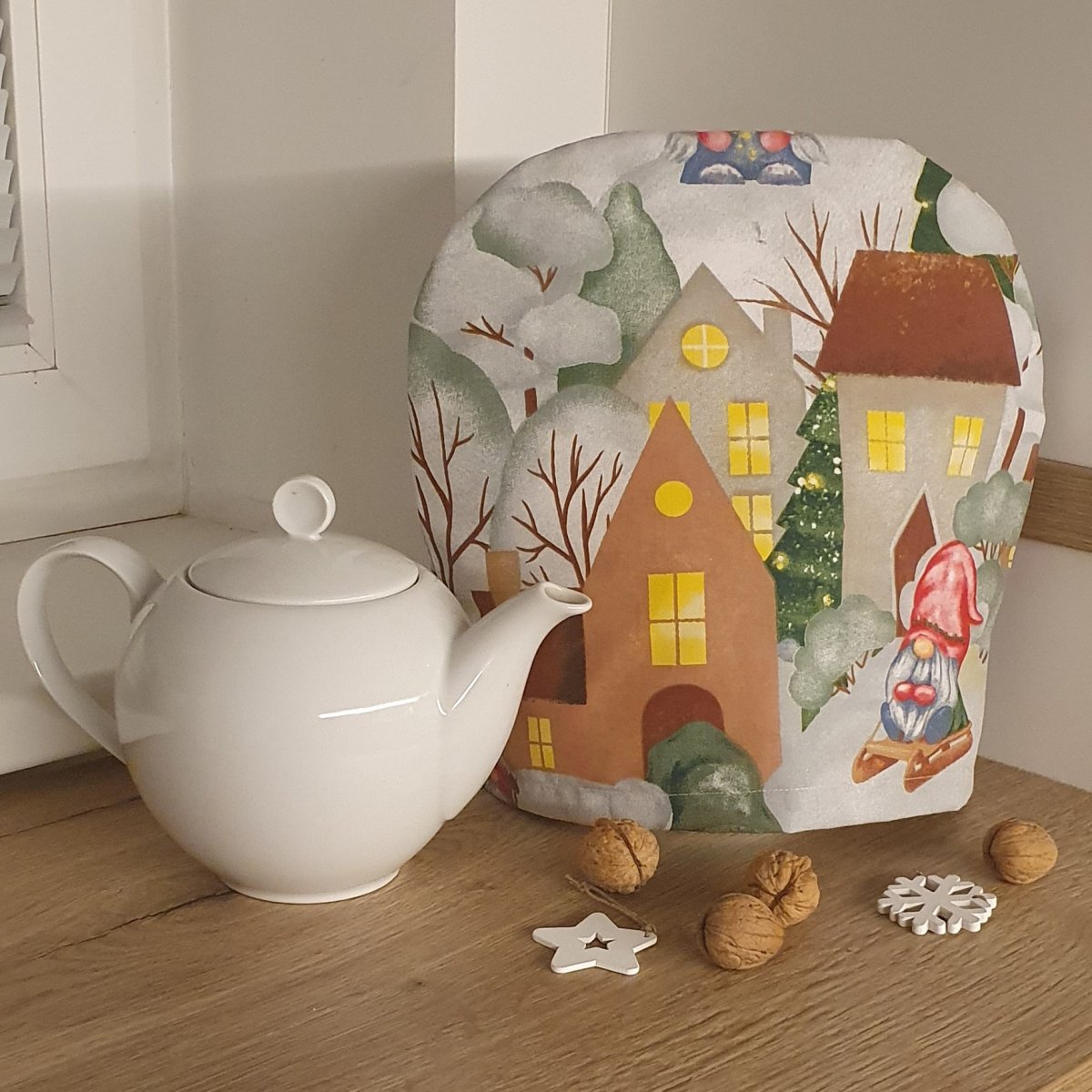 Termo poklop na čajovou konvici - vánoční motiv