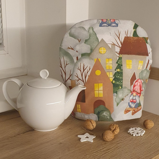 Termo poklop na čajovou konvici - vánoční motiv