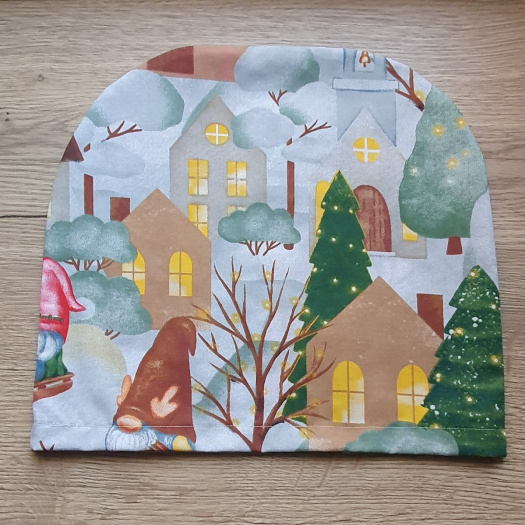 Povlak na termo poklop na čajovou konvici - vánoční motiv