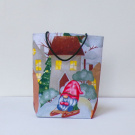 Dárková taška vánoční - skřítek - 24 x 23 cm