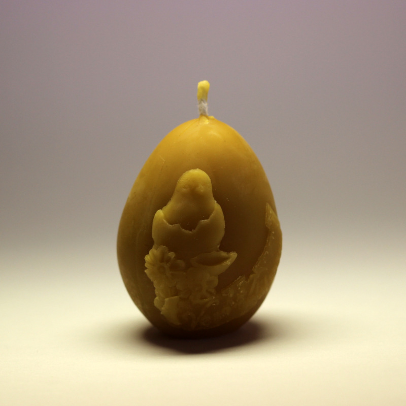 Svíčka ze včelího vosku - velikonoční vajíčko