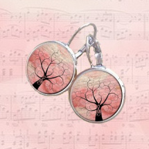 Visací náušnice - Strom hudby