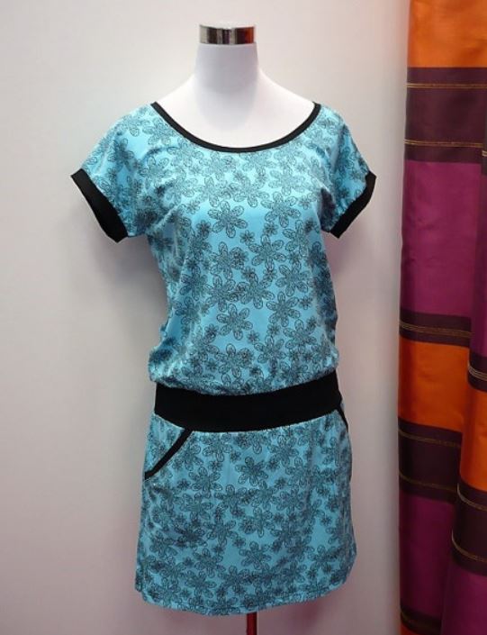 ŠATY MINT S KVĚTY XS - XXXL