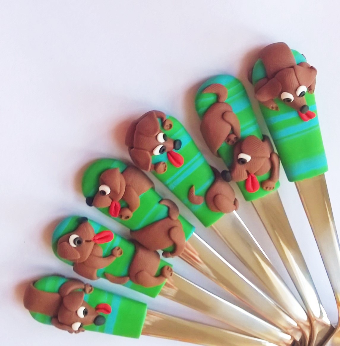 Čajové lžičky 14 cm-Jezevčíci